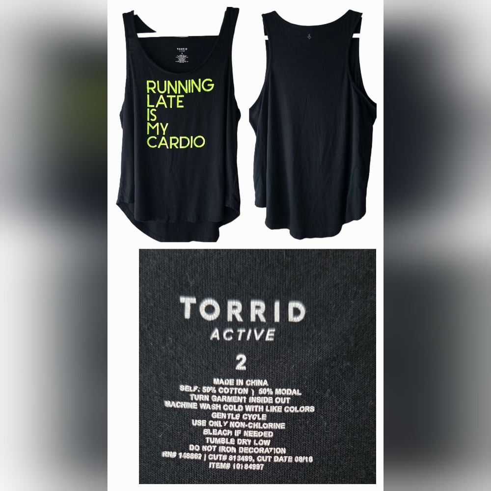 Torrid Active Workout 3 Piece Set Size 2 Tank Top Size 1 Leggings And Sports bra - Picture 4 of 7